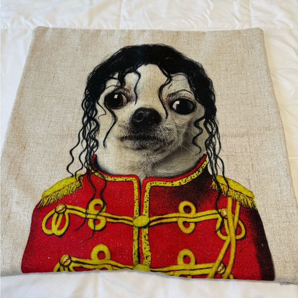 Michael Jackson dog pillowcase cover/ novelty pop art decorative cushion cover.